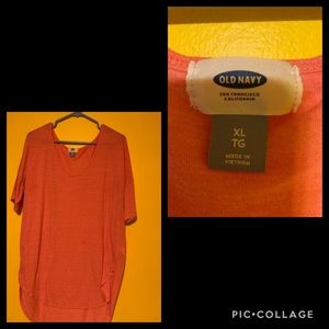 XL Old Navy Coral Long shirt
